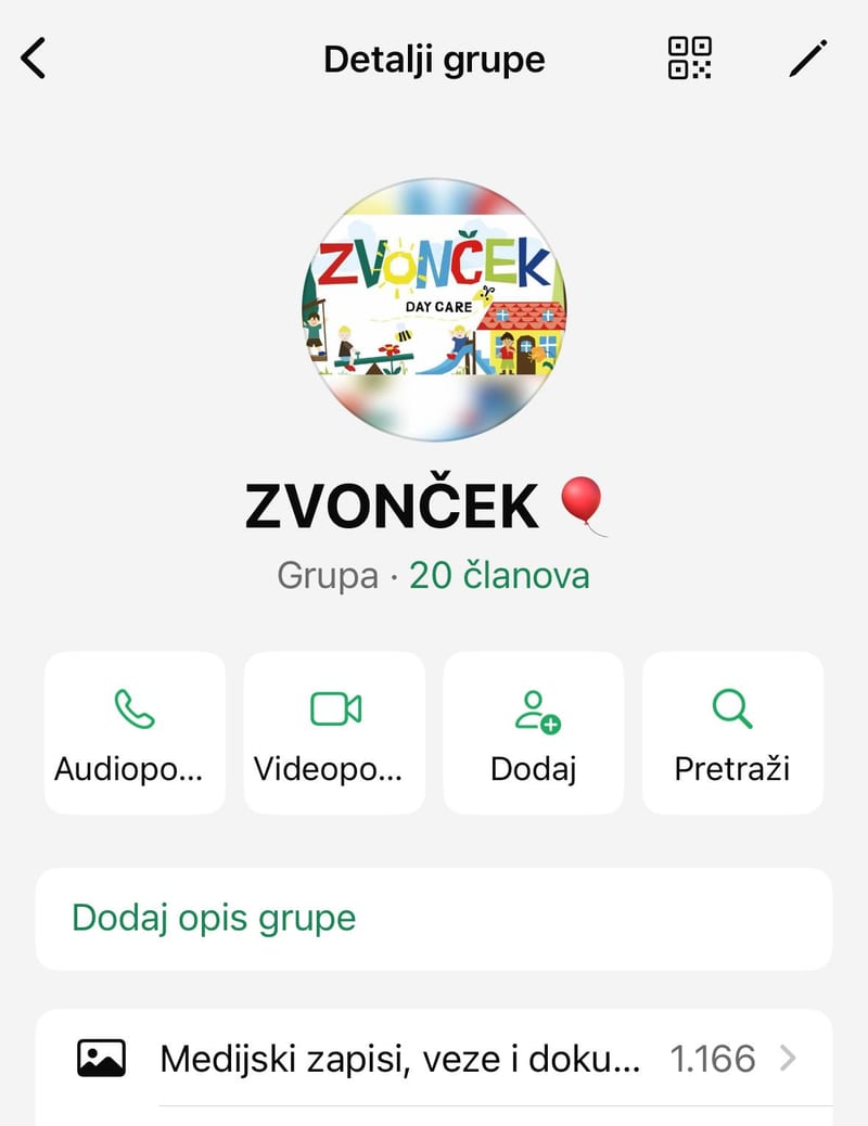WhatsApp grupa za roditelje